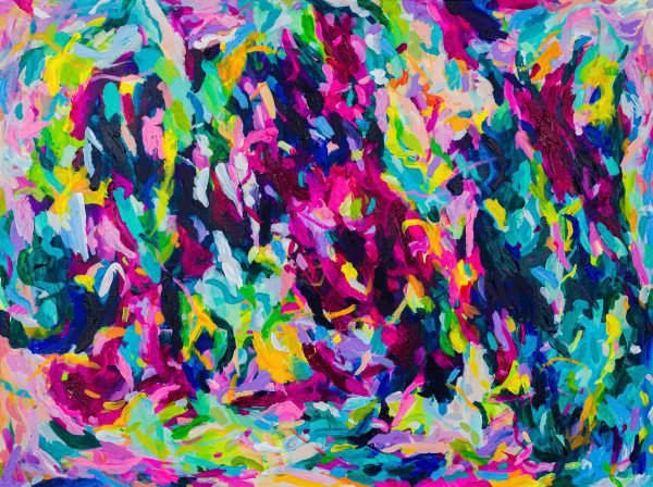abstract acrylic painting space