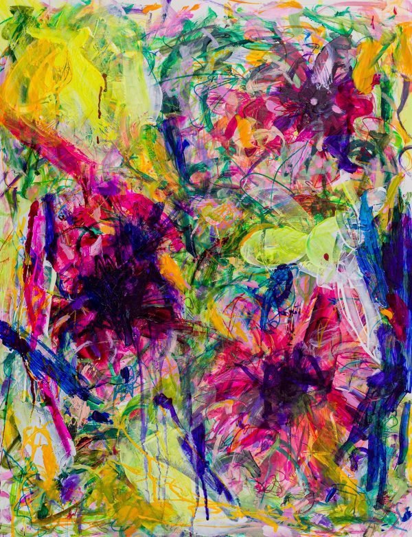 floral abstract painting